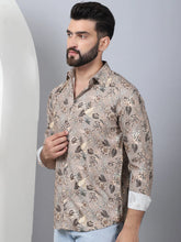 Floral Printed Casual Shirt For Men-SF-957Beige